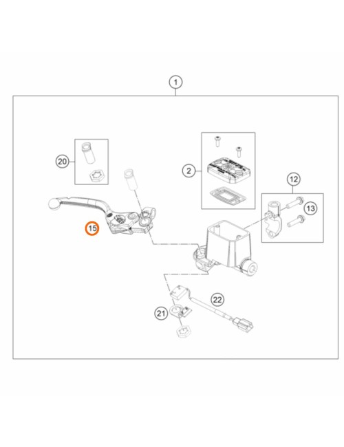 Levier de frein origine pour GASGAS 700 SM (22-23) et 700 ES (2-23)