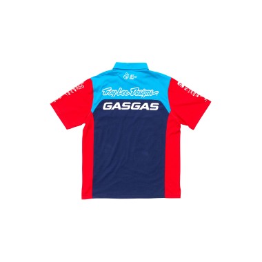 POLO HOMME "TROY LEE DESIGNS GASGAS TEAM PIT SHIRT" NAVY/RED