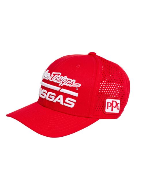 CASQUETTE "TROY LEE DESIGNS GASGAS TEAM CURVED  CAP" RED (2024)