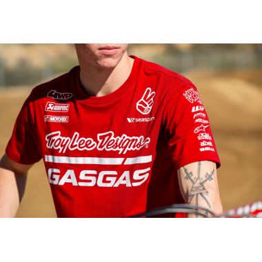 T-SHIRT HOMME"TROY LEE DESIGNS GASGAS TEAM TEE" RED (2024)