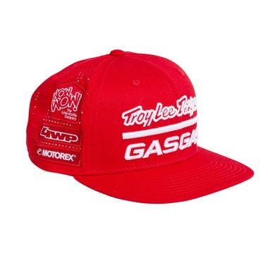 CASQUETTE "TROY LEE DESIGNS GASGAS TEAM FLAT CAP" RED (2024)-3GG240068800