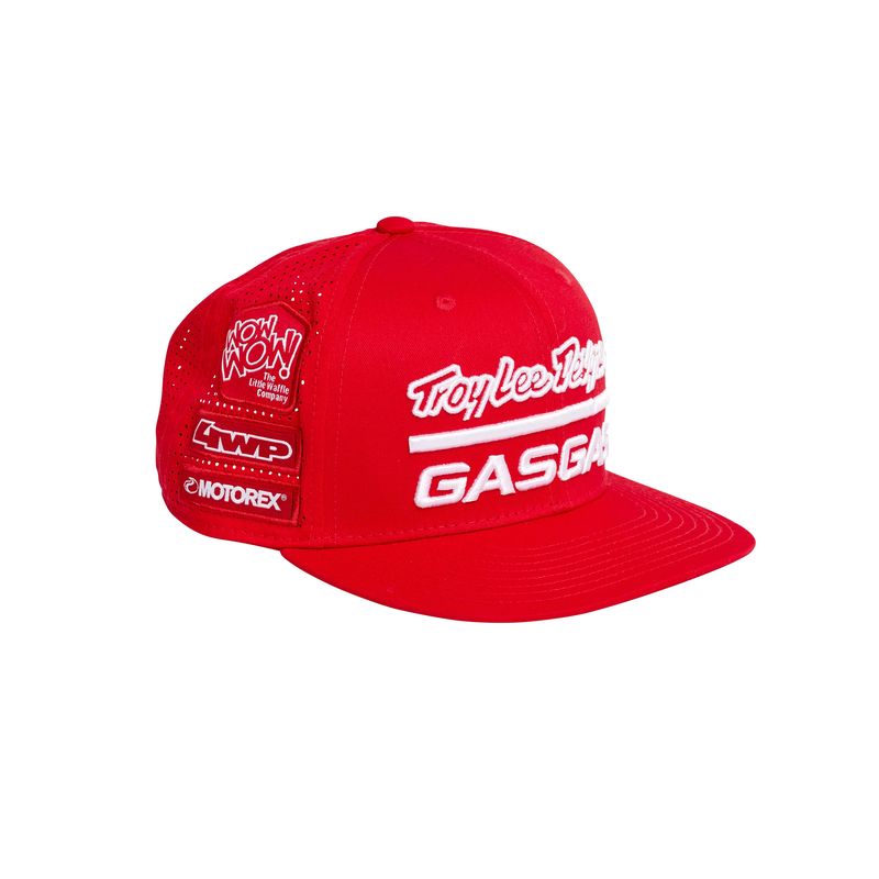 CASQUETTE "TROY LEE DESIGNS GASGAS TEAM FLAT CAP" RED (2024)-3GG240068800